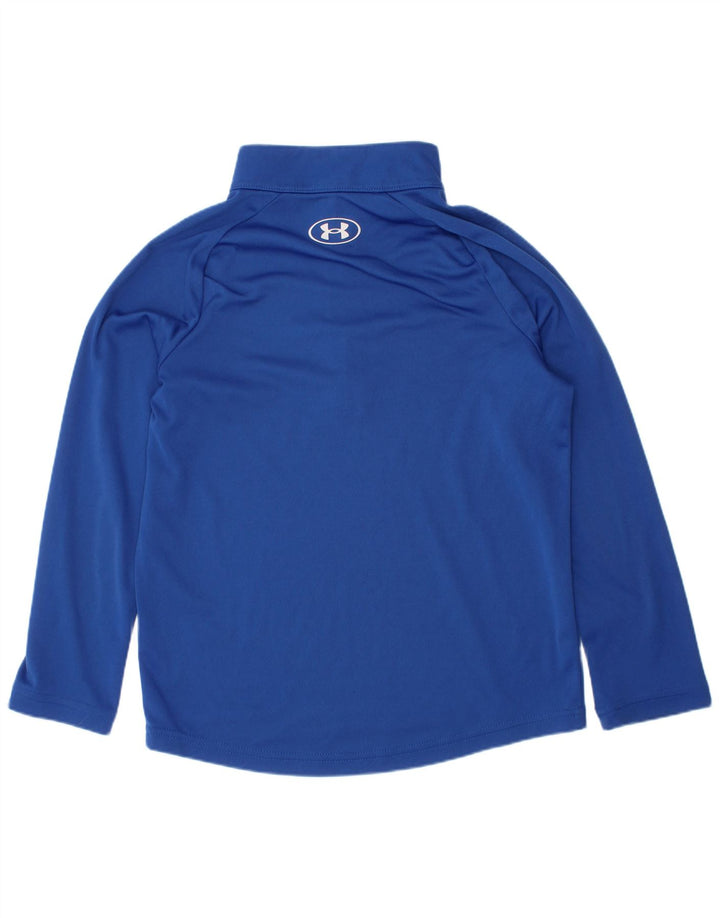 Under Armour Boys Zip Neck Pulôver Treino Top 6-7 Anos XS Azul