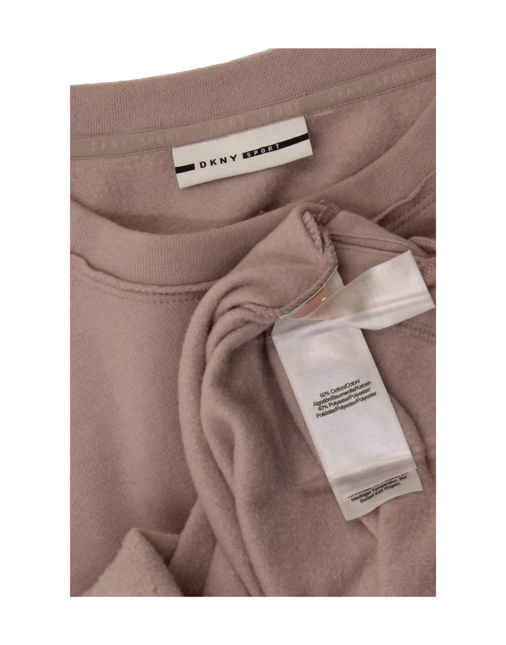 DKNY Womens Graphic Longline Sweatshirt Jumper UK 18 XL Grey Cotton Vintage Dkny and Second-Hand Dkny from Messina Hembry 