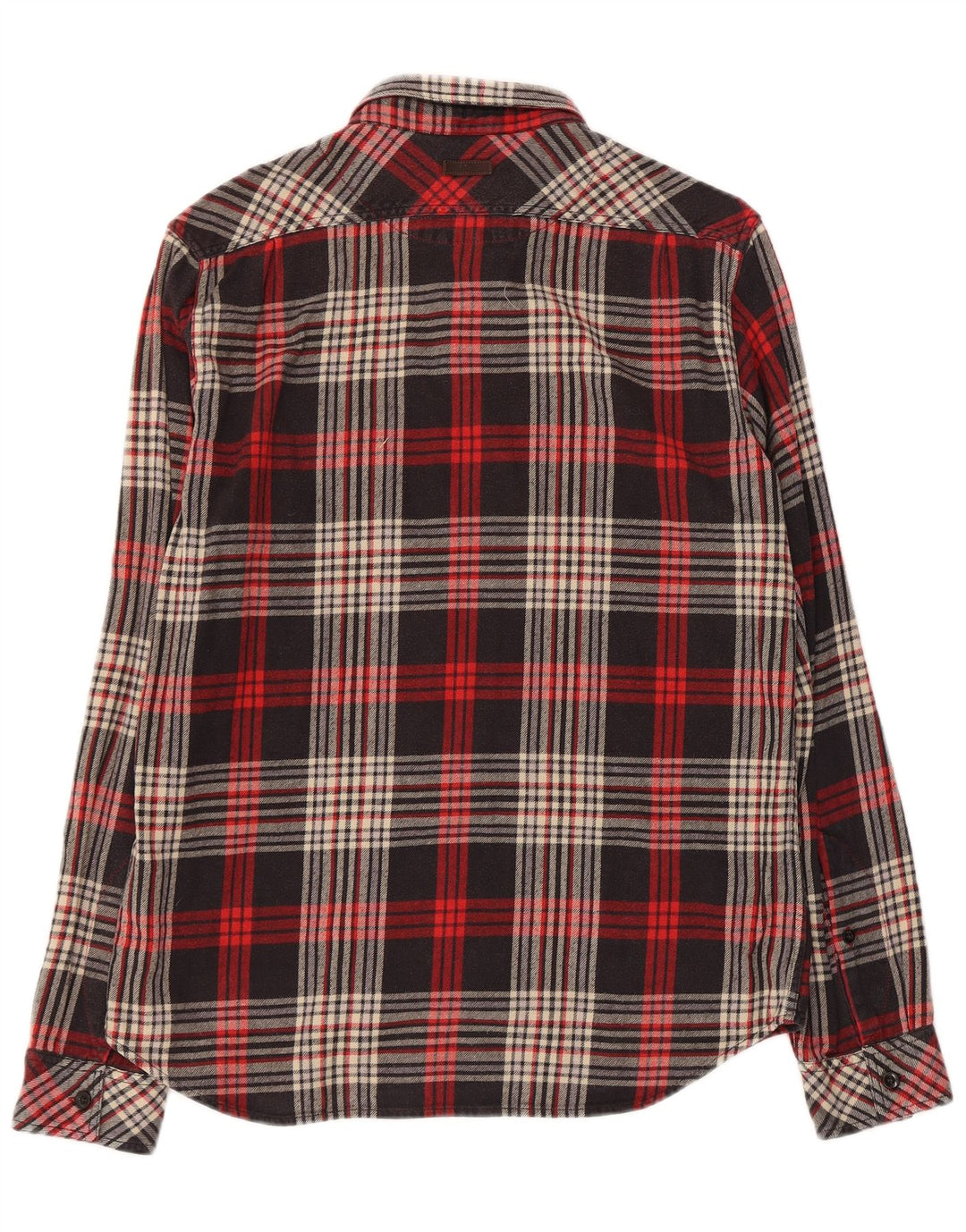 Camisa masculina de flanela xadrez slim fit Marlboro Classics grande preta xadrez