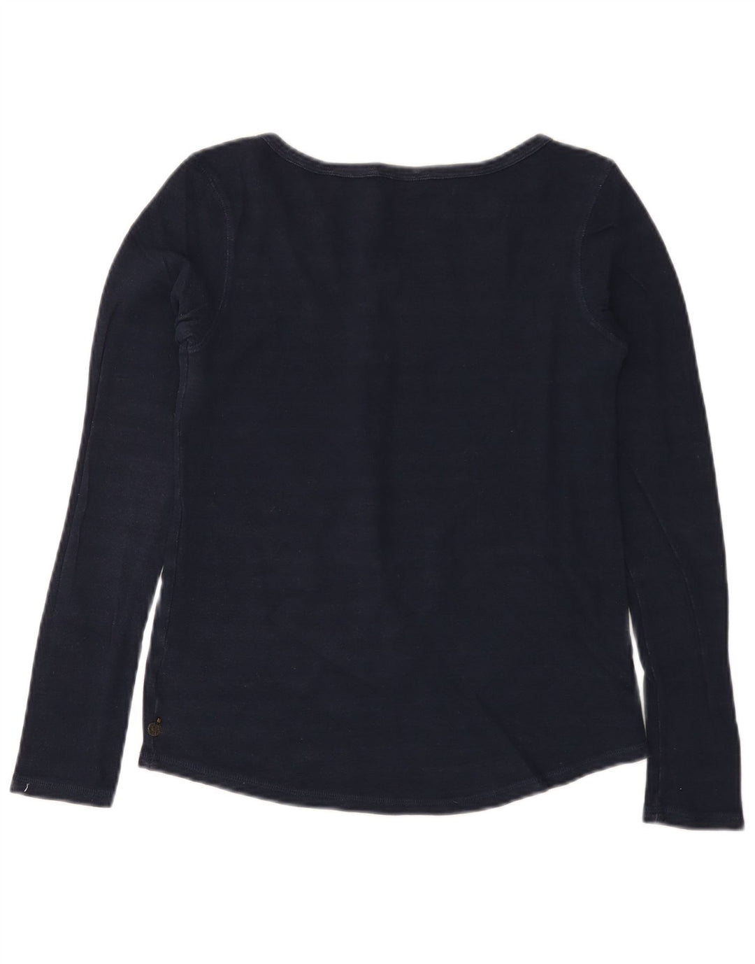 SCOTCH & SODA blusa feminina manga comprida Reino Unido 10 algodão azul marinho pequeno