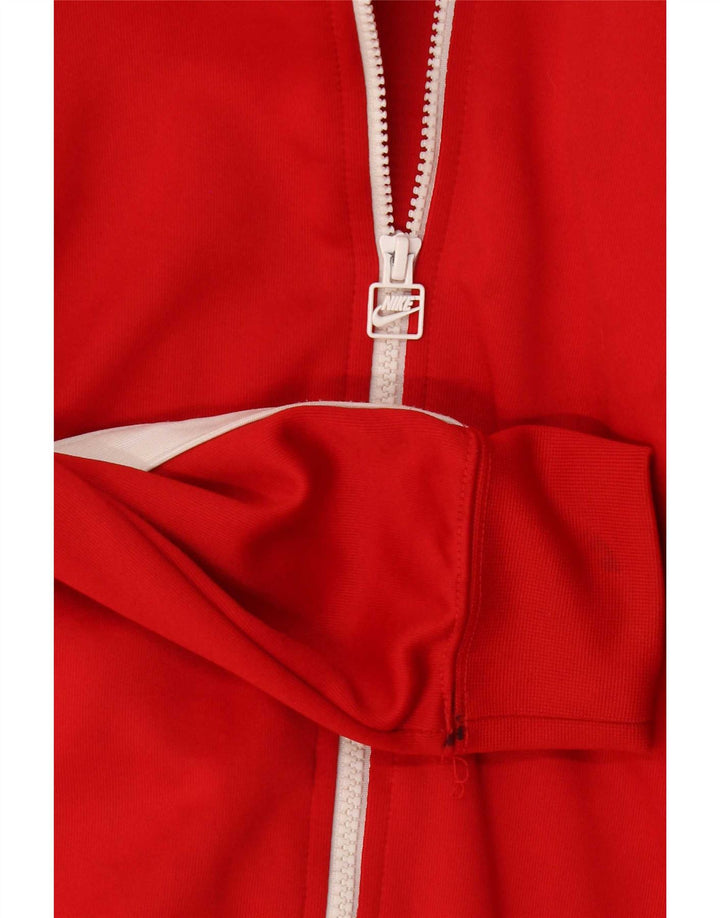 Suéter Nike masculino com capuz e zíper gráfico pequeno colorido vermelho poliéster