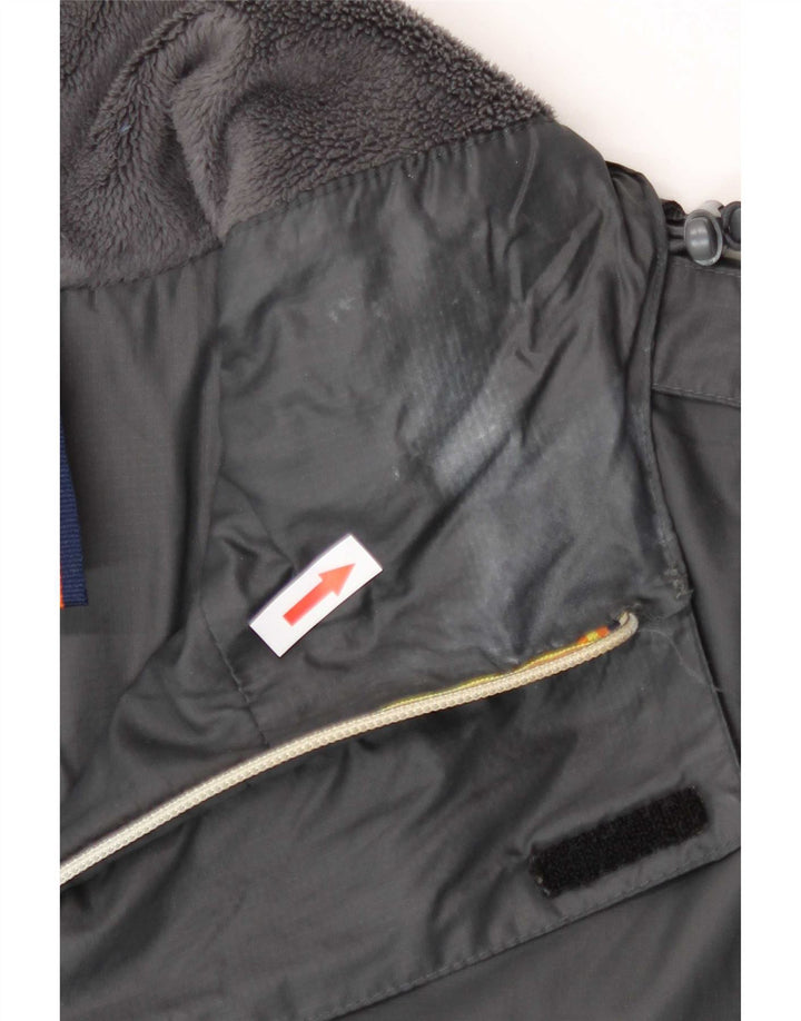 Jaqueta Parka masculina com capuz K-Way UK 38 poliamida cinza médio