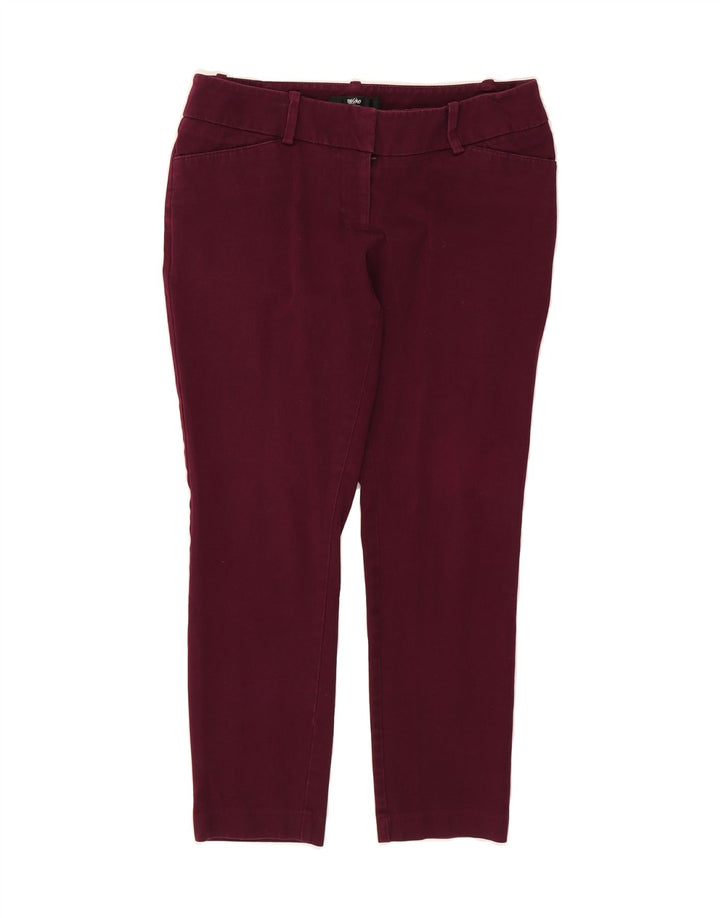 MOSSIMO Womens Slim Casual Trousers US 6 Medium W32 L26 Burgundy Cotton Vintage Mossimo and Second-Hand Mossimo from Messina Hembry 