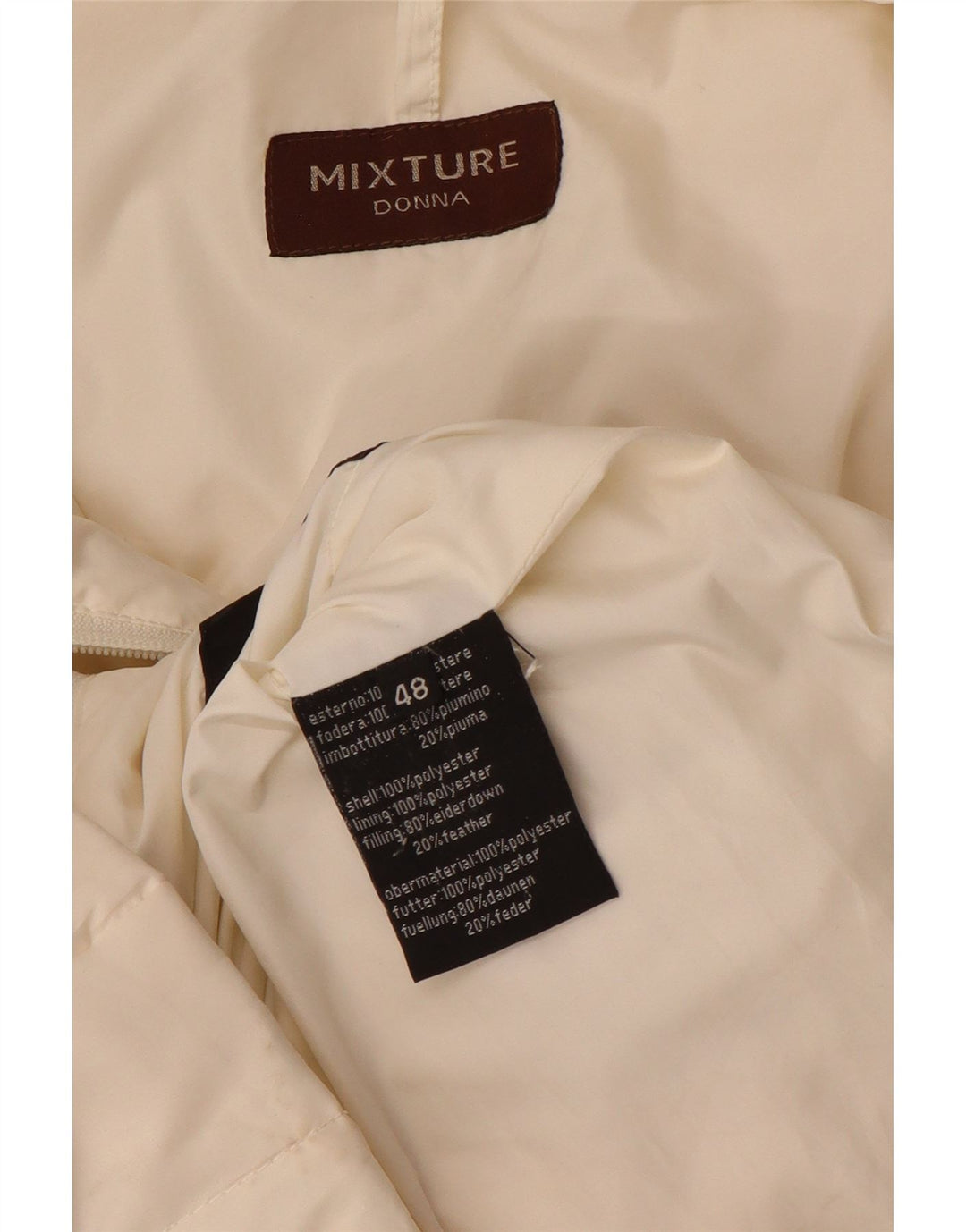 Casaco acolchoado feminino MIXTURE IT 48 XL poliéster branco