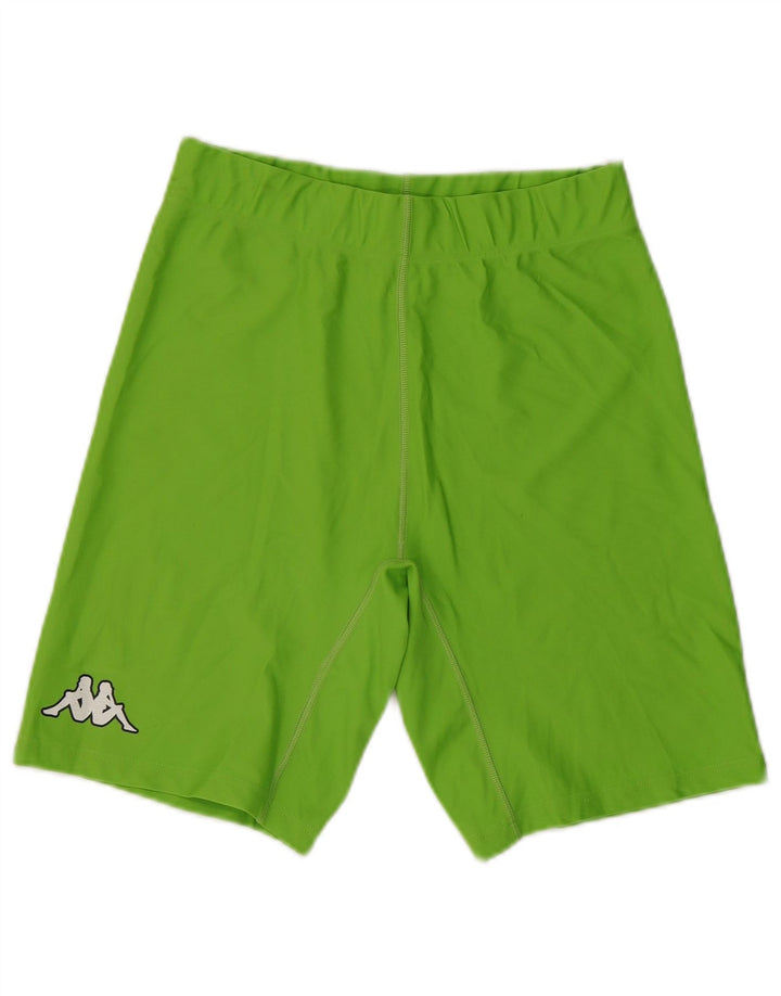 Shorts esportivos femininos Kappa UK 10 pequeno verde poliamida