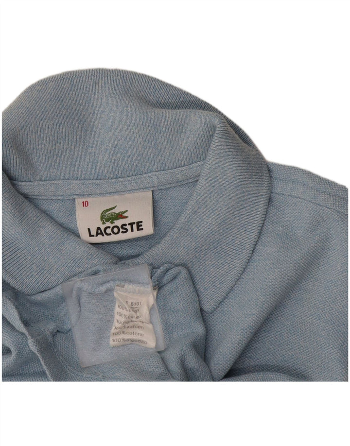 Polo Lacoste Menino 9-10 Anos Azul Algodão