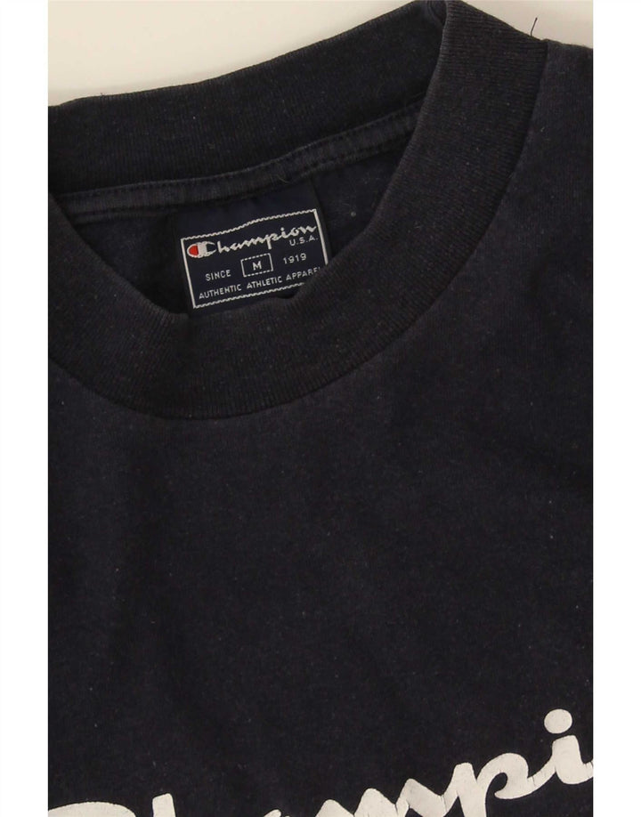 Camiseta gráfica masculina Champion Top Médio Azul Marinho