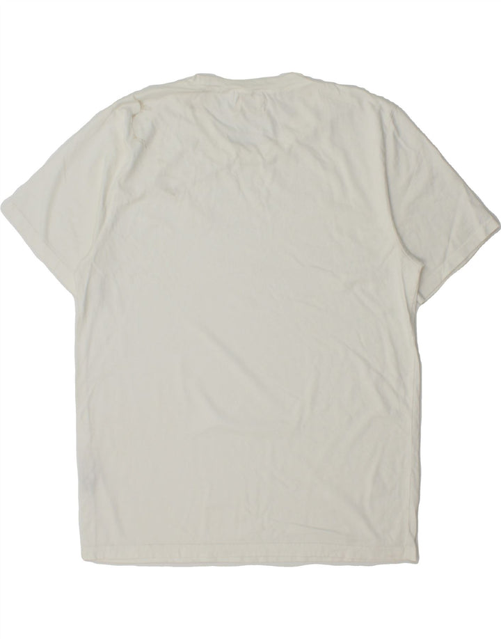 ZARA Mens T-Shirt Top Medium White Cotton Vintage Zara and Second-Hand Zara from Messina Hembry 