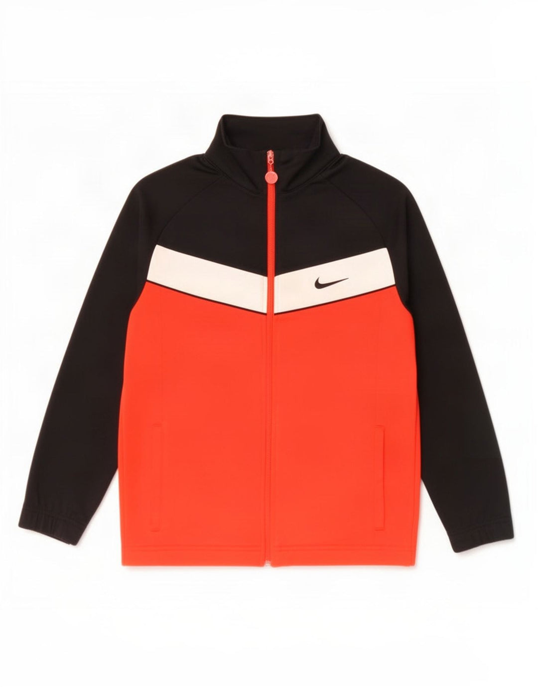 Jaqueta Nike Boys Tracksuit Top 12-13 anos grande bloco colorido preto