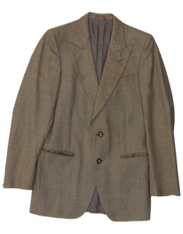 Jaqueta blazer masculina vintage com 2 botões IT 46 cinza pequeno