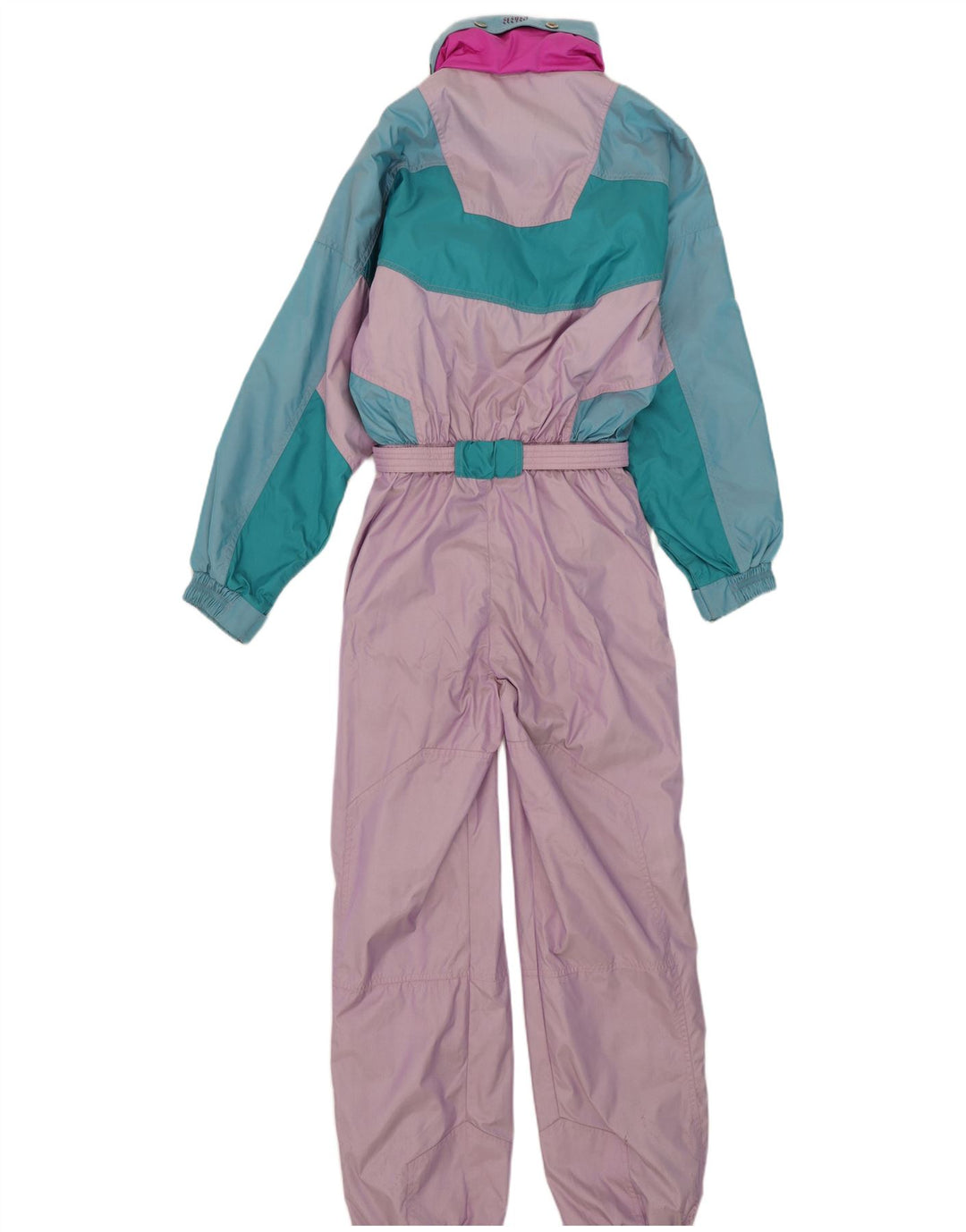 Macacão de esqui feminino vintage EU 38 bloco colorido médio multicolorido