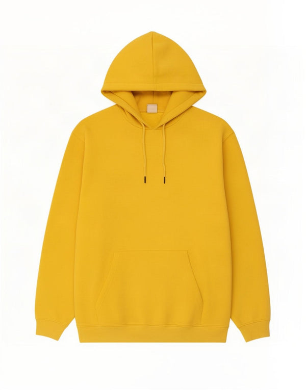 Zara Mens Hoodie Jumper XL Amarelo Algodão