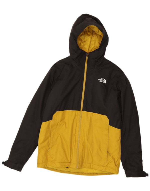 Jaqueta corta-vento masculina com capuz The North Face UK 40 grande bloco colorido preto