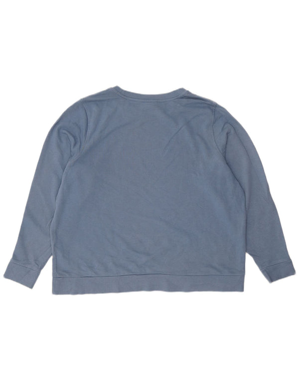 Suéter feminino Marks & Spencer UK 20 2XL algodão azul