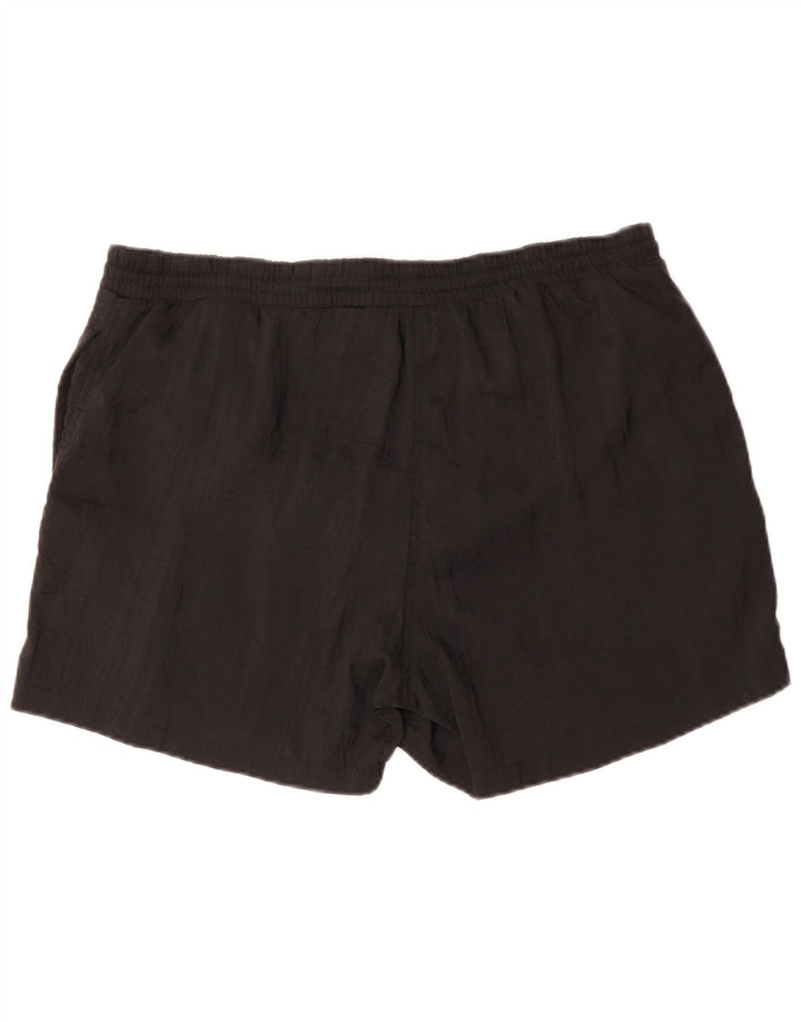 Shorts esportivos masculinos VINTAGE grandes poliamida preta