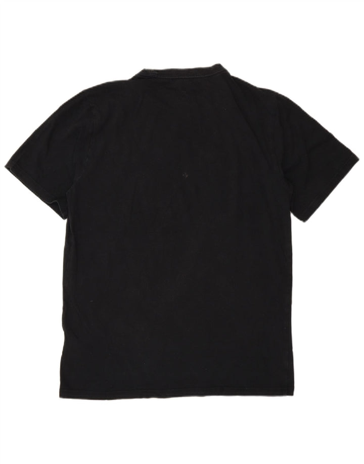 Converse Mens Graphic T-Shirt Top Pequeno Algodão Preto