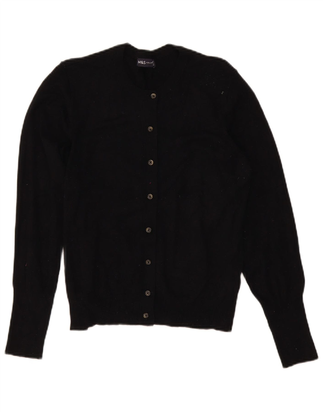 Suéter cardigã feminino Marks & Spencer Reino Unido 12 viscose preta média