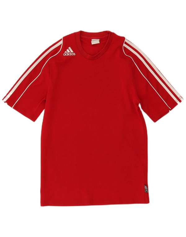 Adidas Mens Climalite Camiseta Top Pequeno Poliéster Vermelho