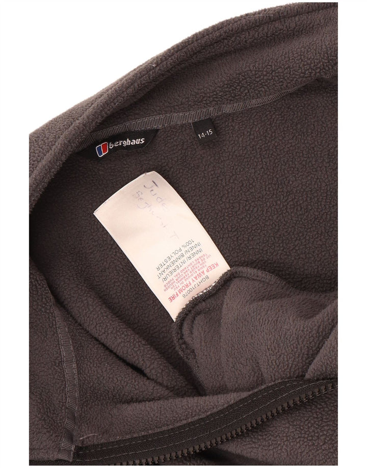 Jaqueta de lã masculina Berghaus 14-15 anos poliéster cinza