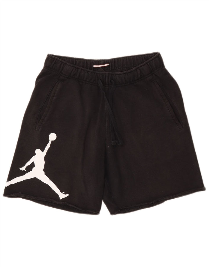 Shorts esportivos gráficos masculinos JORDAN pequenos de algodão preto