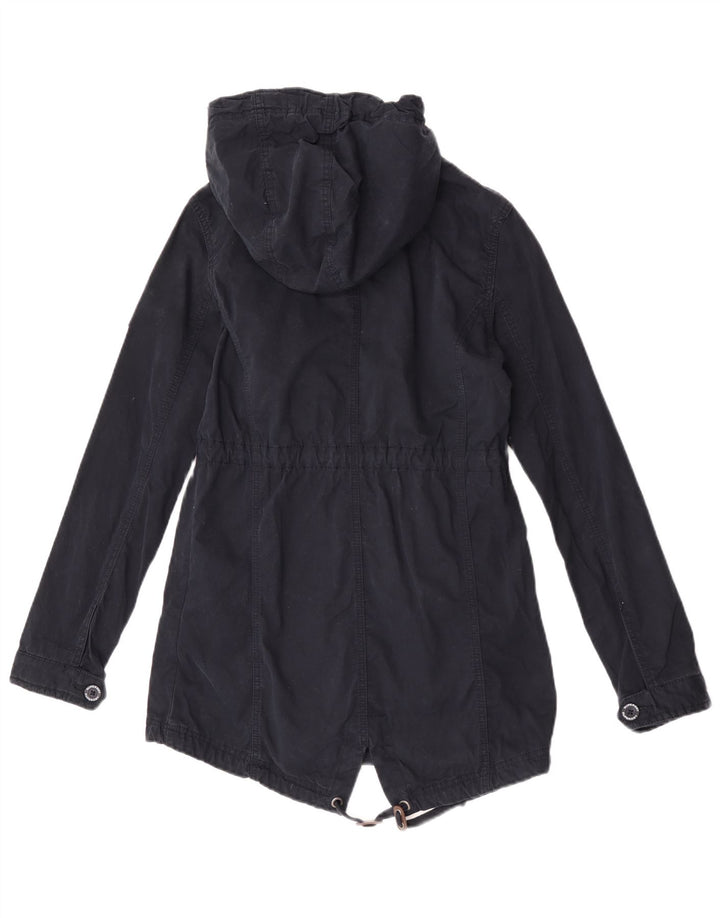 Jaqueta Parka com capuz feminina Superdry Reino Unido 10 algodão azul marinho pequeno