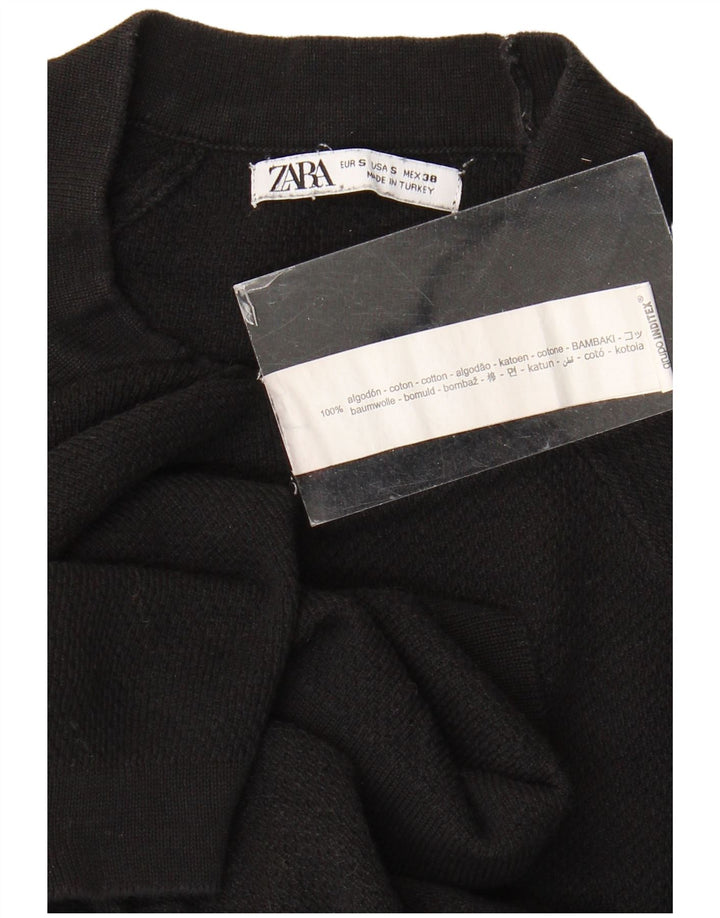 Camiseta masculina Zara Top pequeno algodão preto