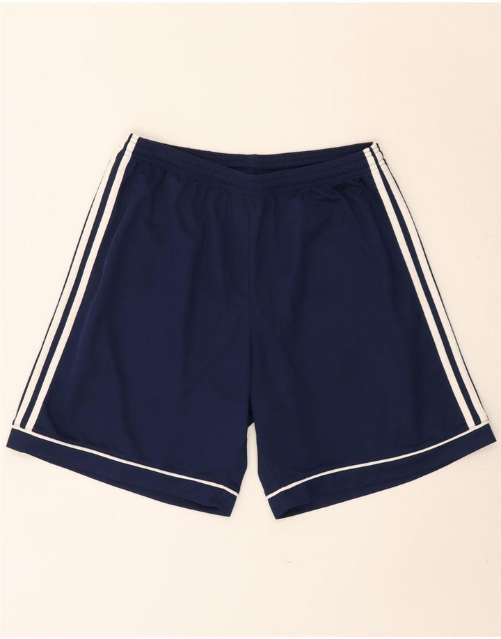Shorts esportivos masculinos Adidas Climalite grandes poliéster azul marinho