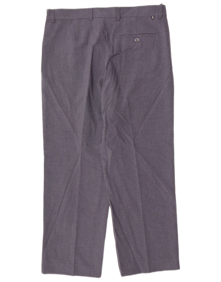 Calça casual reta masculina Farah W36 L29 poliéster azul