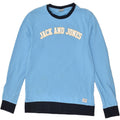 JACK & JONES Mens Graphic Sweatshirt Jumper Medium Blue Cotton | Vintage Jack & Jones | Thrift | Second-Hand Jack & Jones | Used Clothing | Messina Hembry 