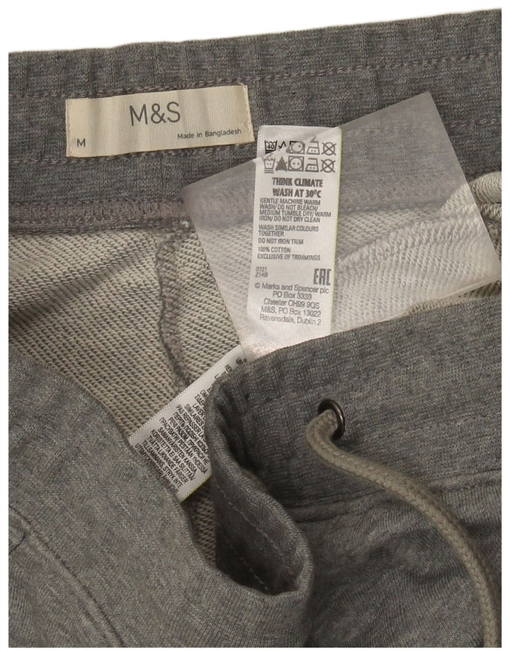 Calça esportiva masculina Marks & Spencer, joggers, algodão cinza médio
