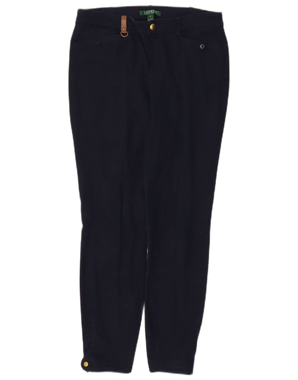 Ralph Lauren Calça feminina casual skinny US 4 pequena W30 L28 azul marinho