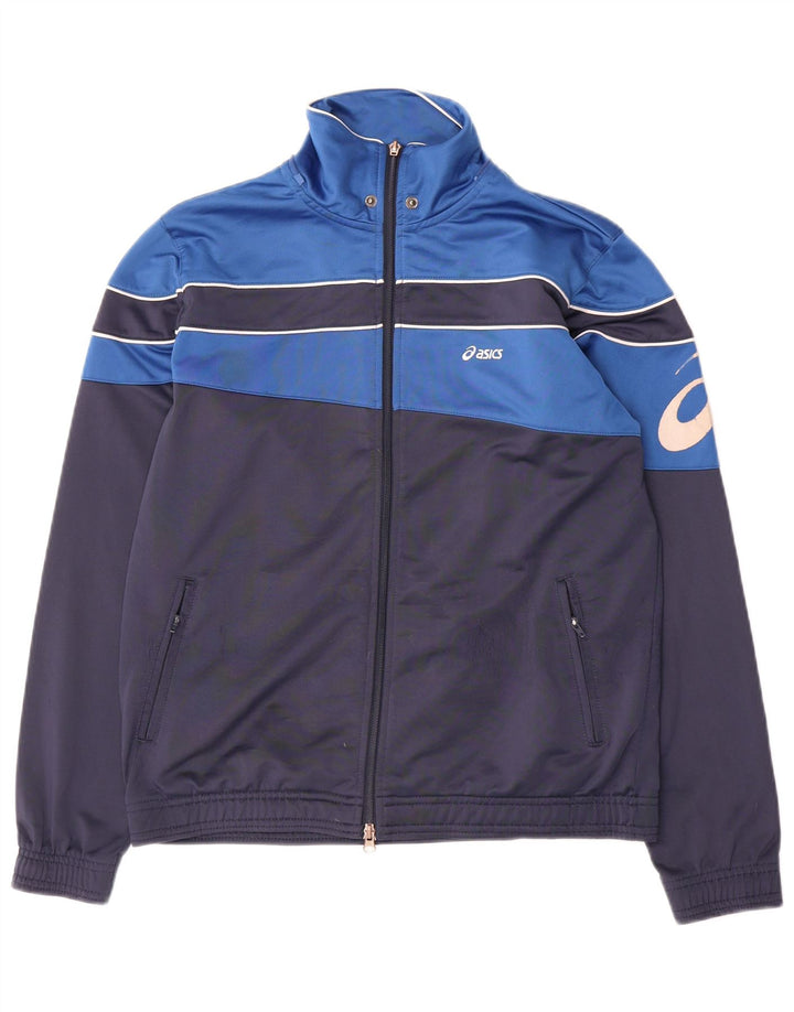 Jaqueta Asics Masculina Graphic Tracksuit Top Pequena Azul Marinho Colorblock