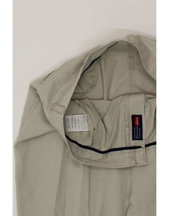 WRANGLER Mens Pegged Chino Trousers W40 L30 Grey Cotton Vintage Wrangler and Second-Hand Wrangler from Messina Hembry 