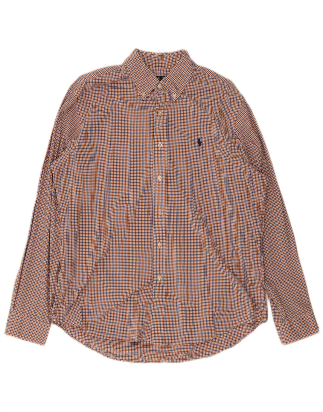 Camisa masculina Polo Ralph Lauren grande algodão guingão multicolorido