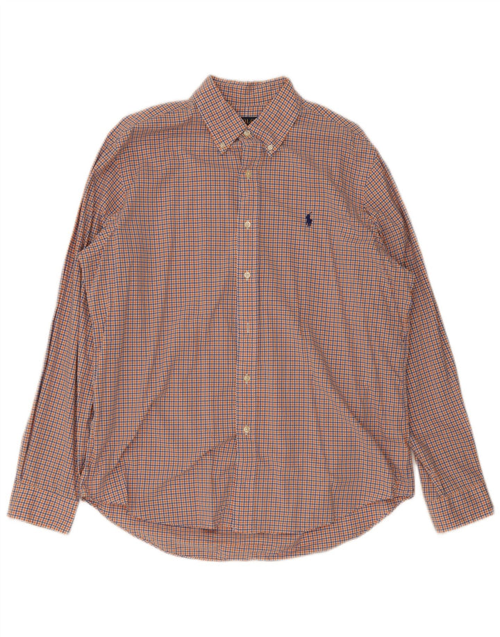 Camisa masculina Polo Ralph Lauren grande algodão guingão multicolorido