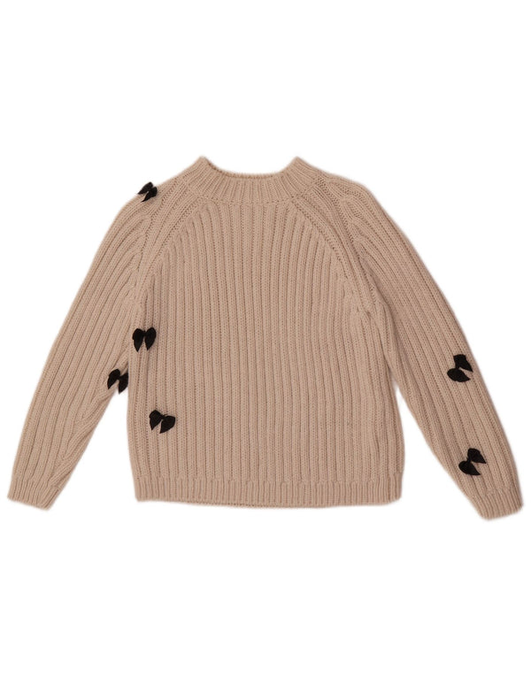 Suéter Zara Girls com gola tartaruga 9-10 anos bege acrílico