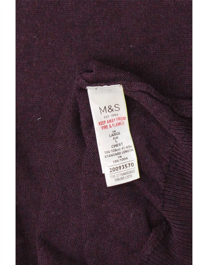 Regata masculina Marks & Spencer com colete grande de algodão cor de vinho