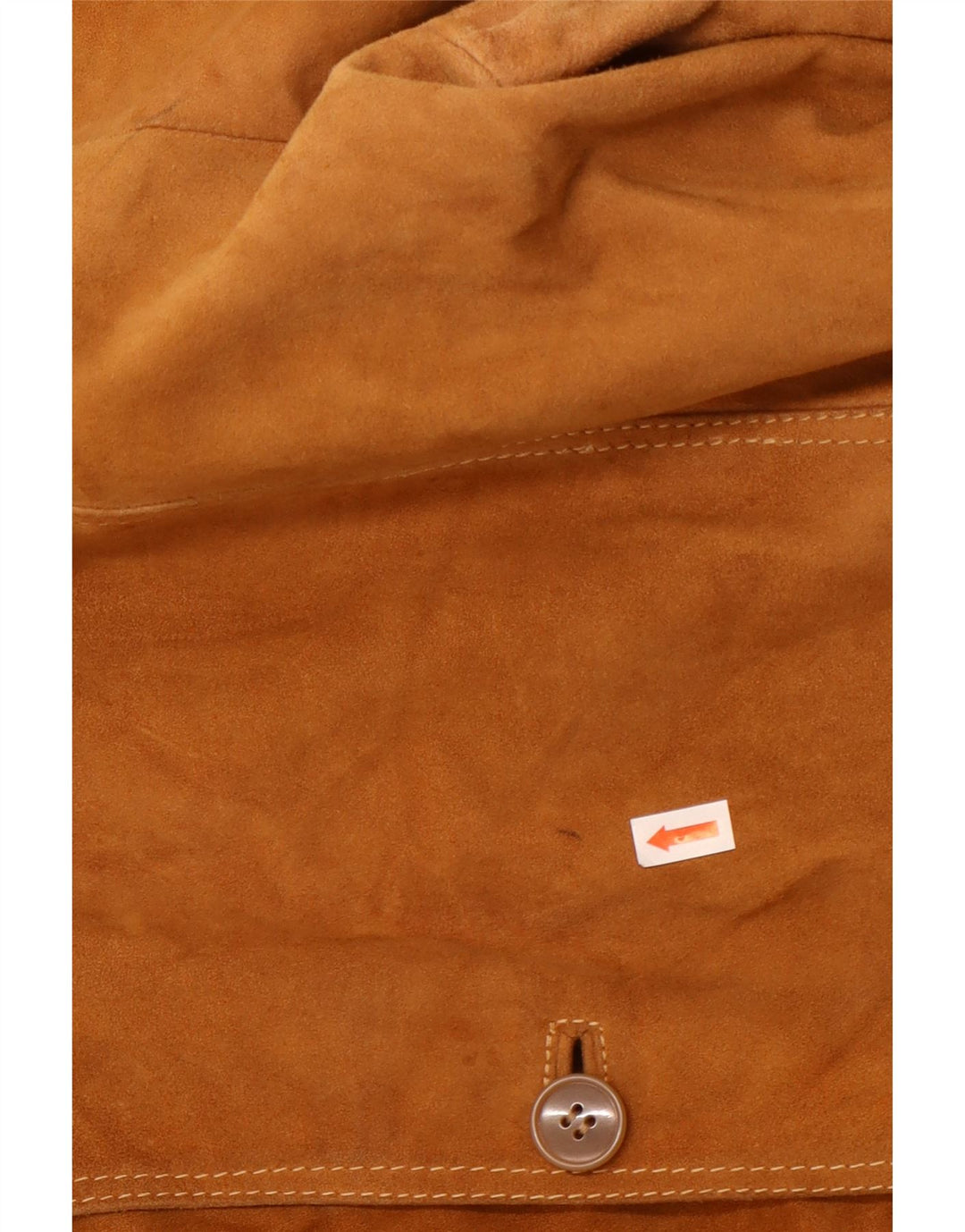 Jaqueta bomber masculina VINTAGE de camurça UK 40 grande bege