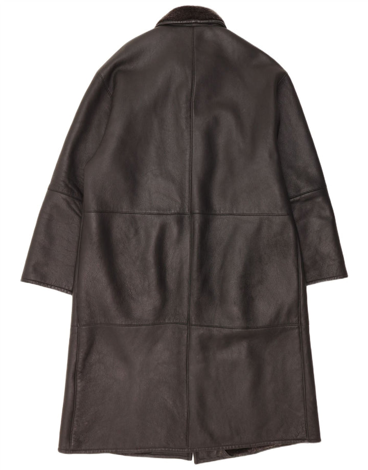 Sobretudo masculino Bugatti Shearling EU 56 3XL couro preto