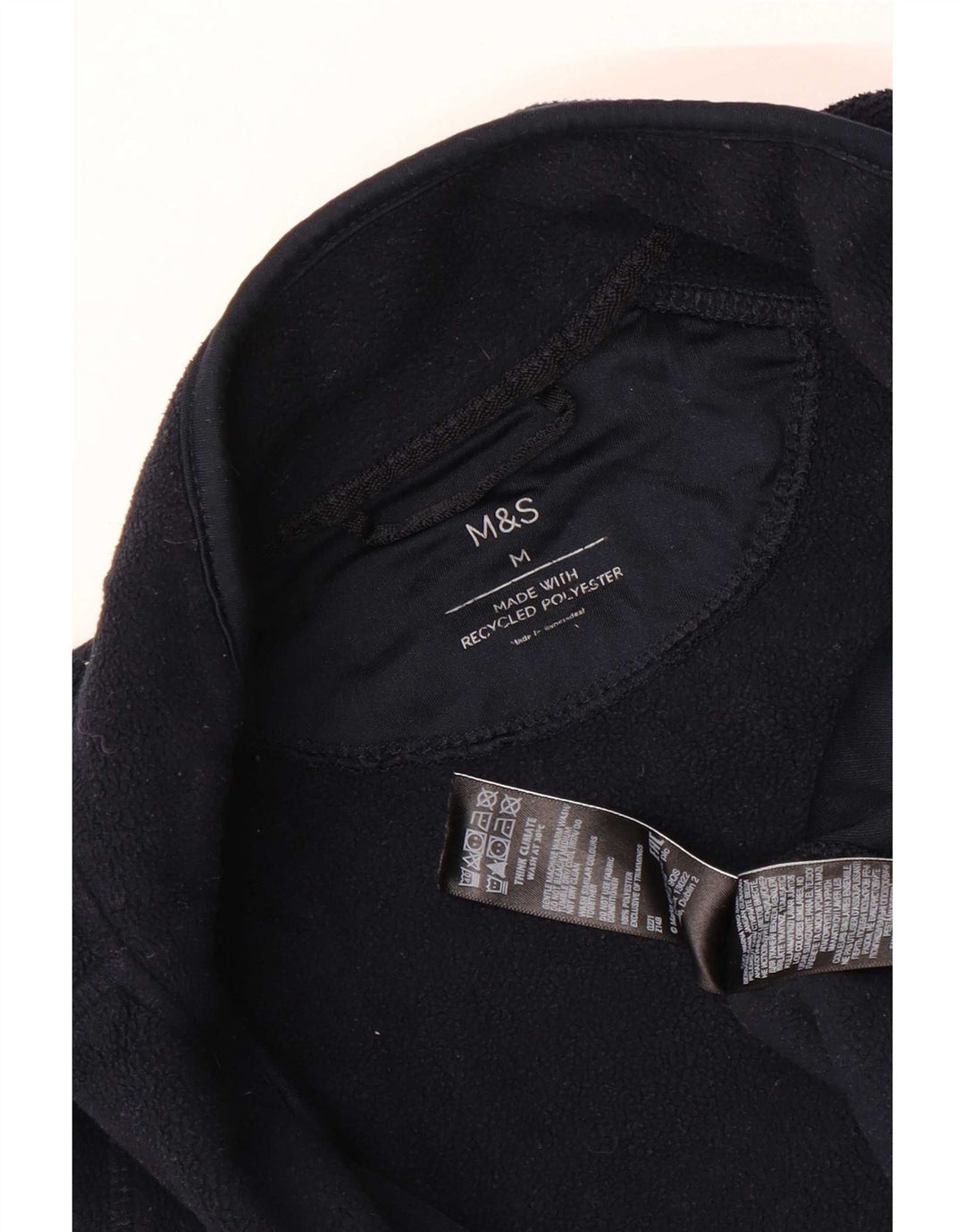 Jaqueta de lã feminina Marks & Spencer UK 14 poliéster azul marinho médio