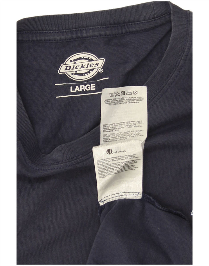 Camiseta masculina Dickies top grande algodão azul marinho