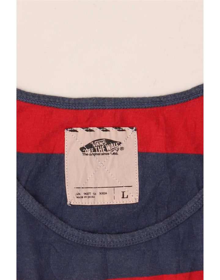 Vans Colete Masculino Top Grande Listrado Azul