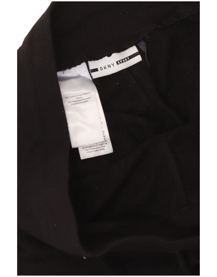 Calça esportiva masculina DKNY com estampa gráfica, joggers de algodão preto médio