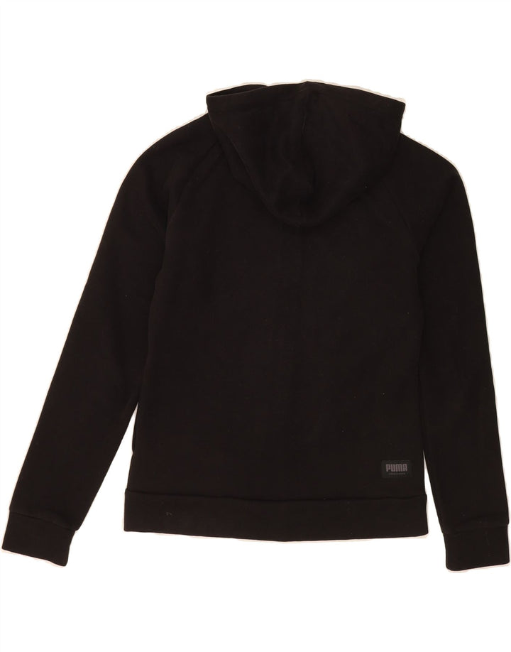 PUMA Womens Zip Hoodie Sweater UK 6 XS Black Cotton Vintage Puma and Second-Hand Puma from Messina Hembry 