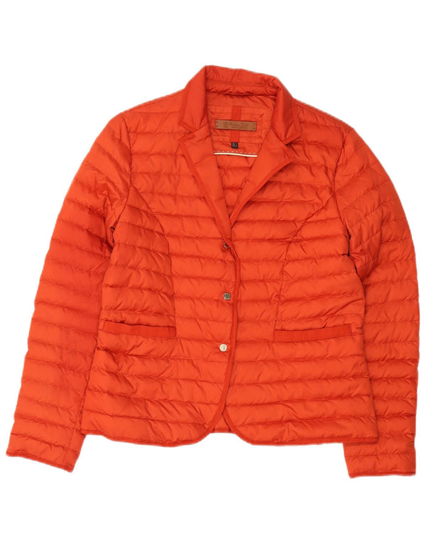 Jaqueta acolchoada feminina Massimo Dutti UK 16 grande laranja