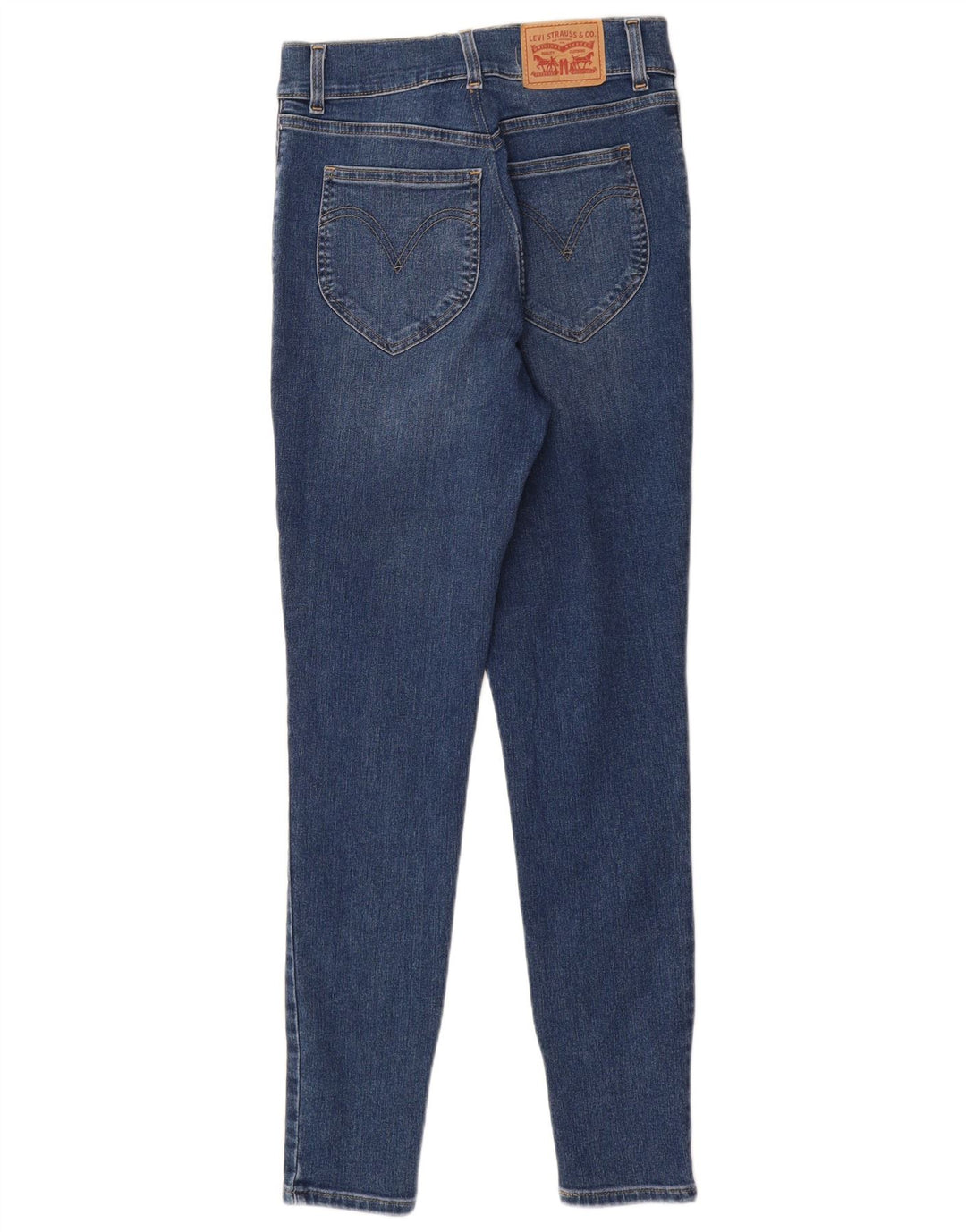 Calça jeans feminina skinny de cintura alta LEVI'S W28 L30 azul algodão