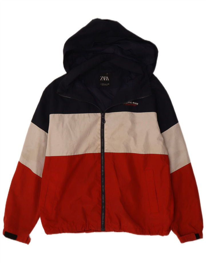 Jaqueta bomber com capuz Zara Boys 13-14 anos Multicolor Colorblock