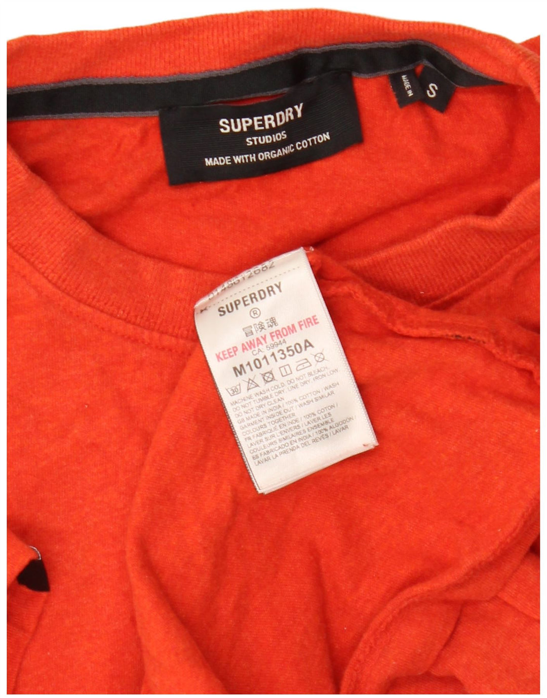 Camiseta masculina Superdry Top pequeno algodão vermelho