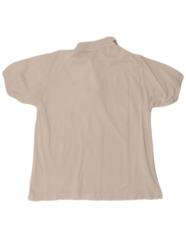 Camisa polo masculina Lacoste tamanho 6 XL branca