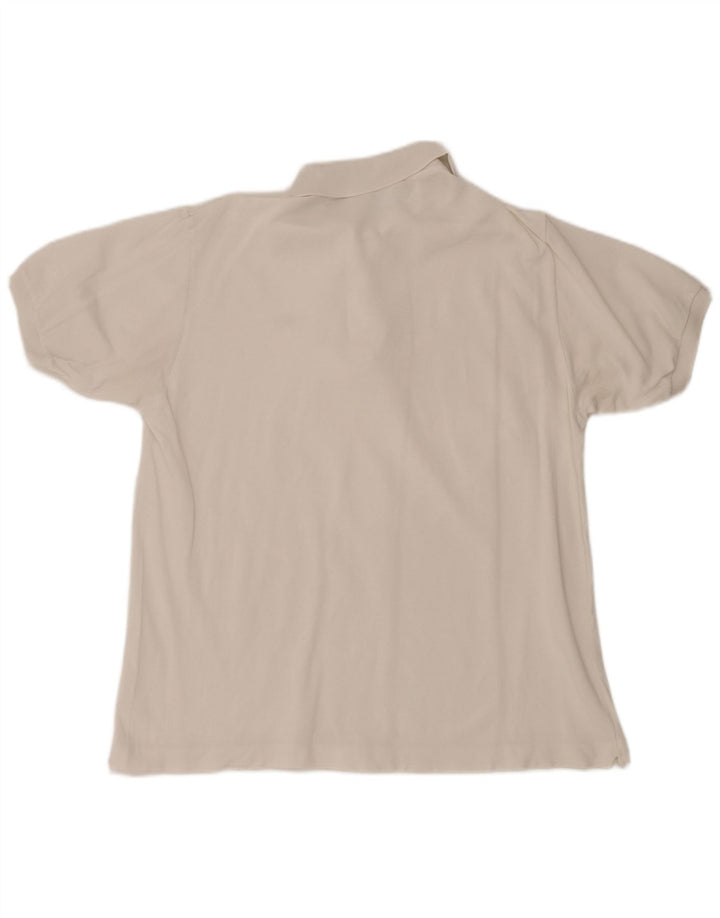 Camisa polo masculina Lacoste tamanho 6 XL branca